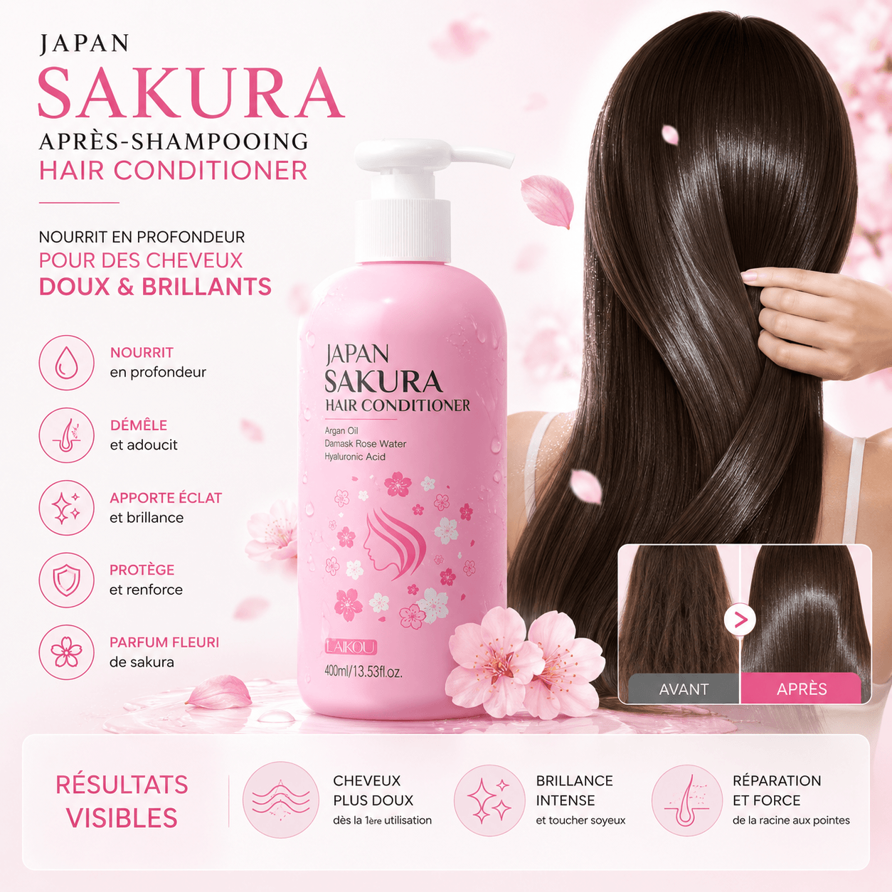 Après-shampoing Sakura 400ml – Cheveux doux